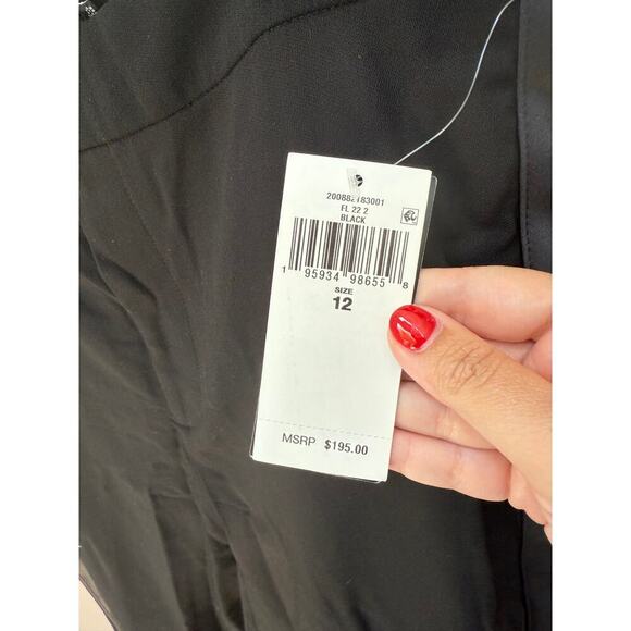 Lauren Ralph Lauren Women's Black Side-Stripe Wool Crepe Pants Size 12 - Picture 8 of 8